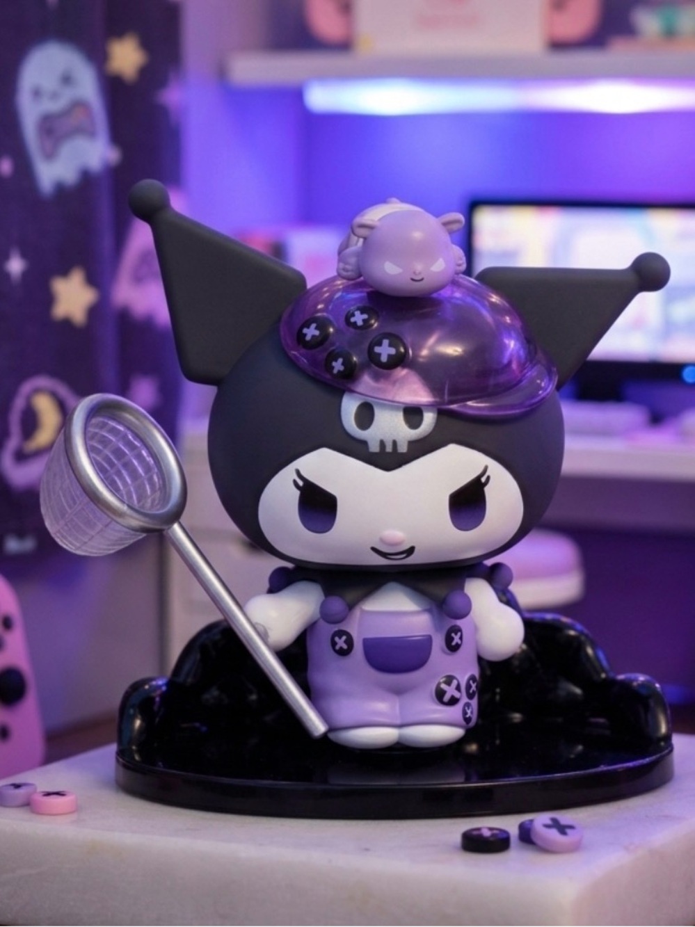 💜 Sanrio Kuromi Werewolves of Miller’s Hollow Top Toy Includes Stand 💜